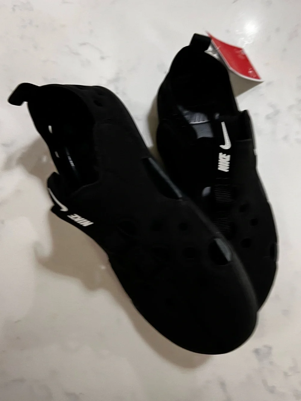 Nike Kids Black Water Shoes with Slip-On Pull Tabs